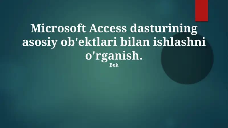 Microsoft Access dasturi