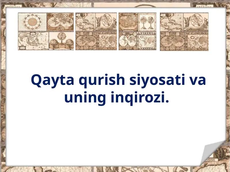 qayta qurish siyosati