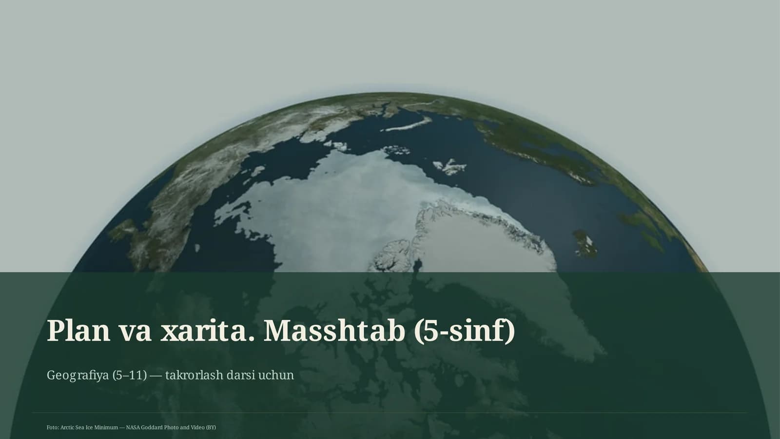 Plan va xarita. Masshtab (5-sinf)