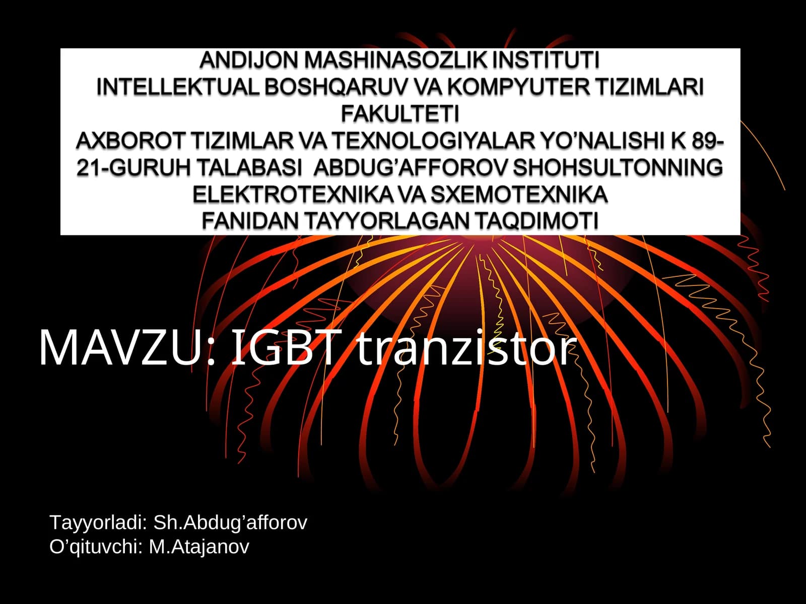 IGBT tranzistor