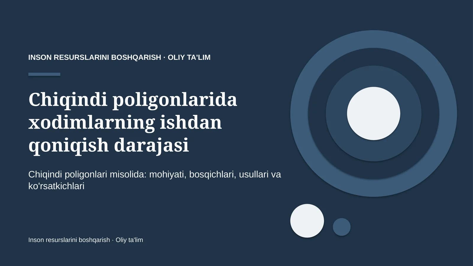 Chiqindi poligonlarida xodimlarning ishdan qoniqish darajasi
