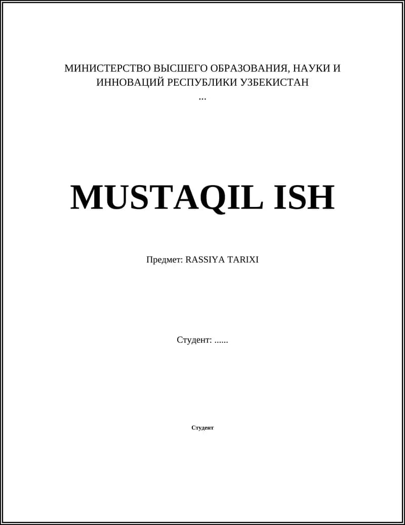RASSIYA TARIXI