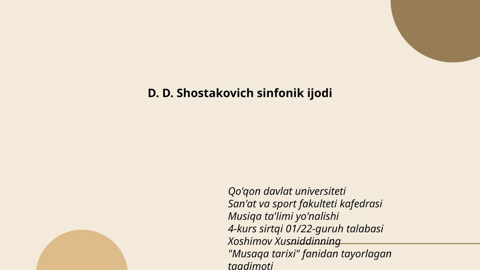 Sinfonik ijodi