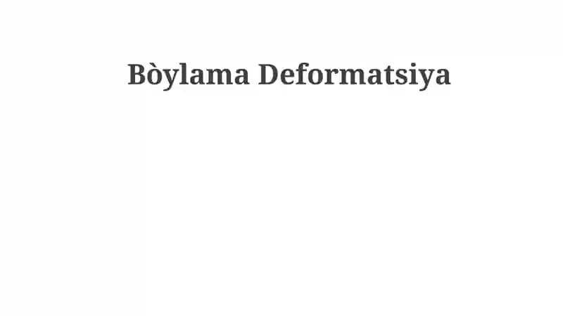 Bòylama Deformatsiya