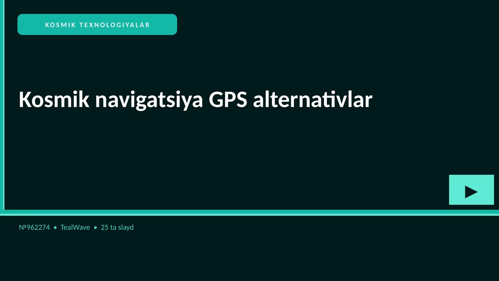 Kosmik navigatsiya GPS alternativlar
