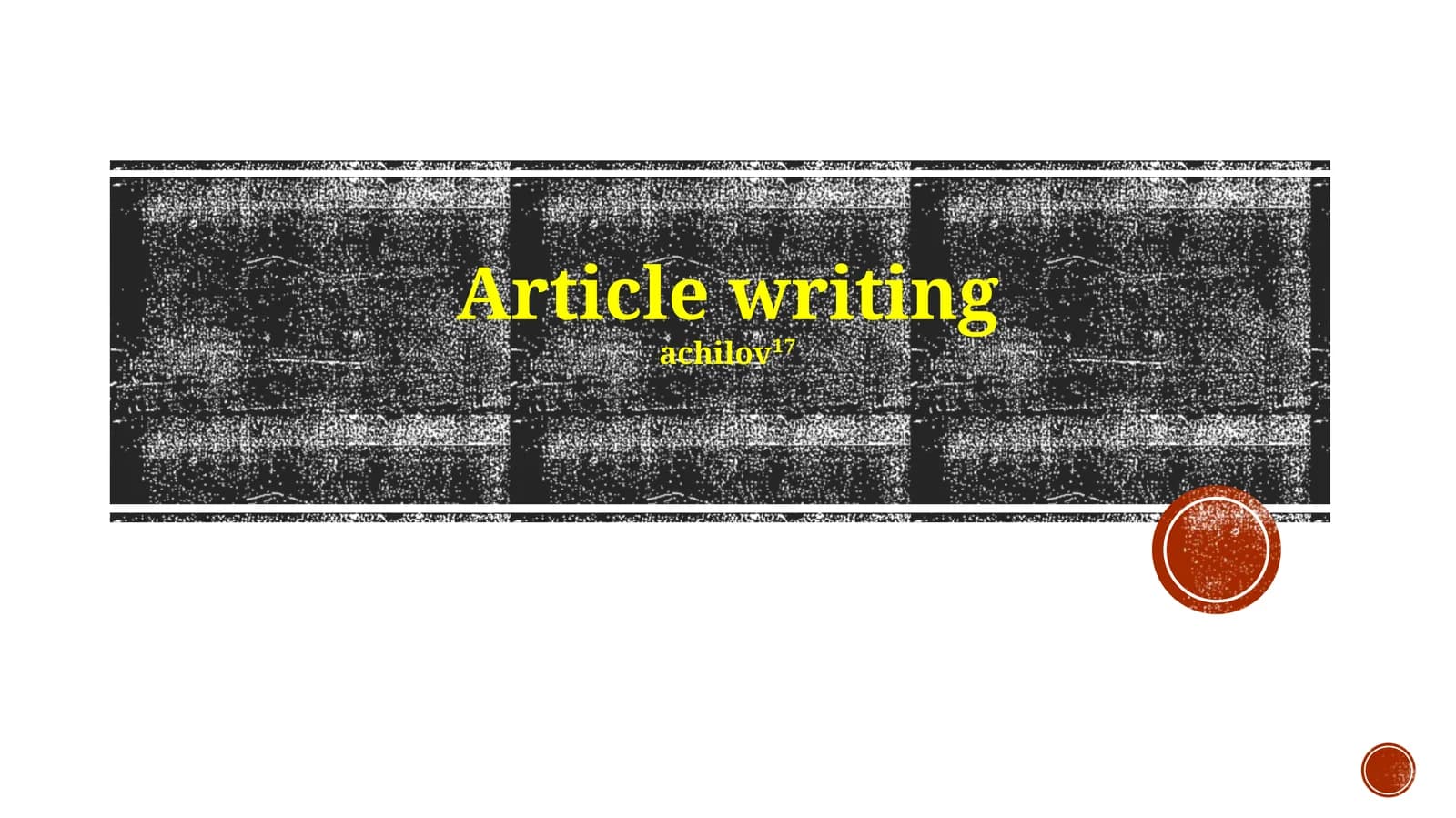 Article writing