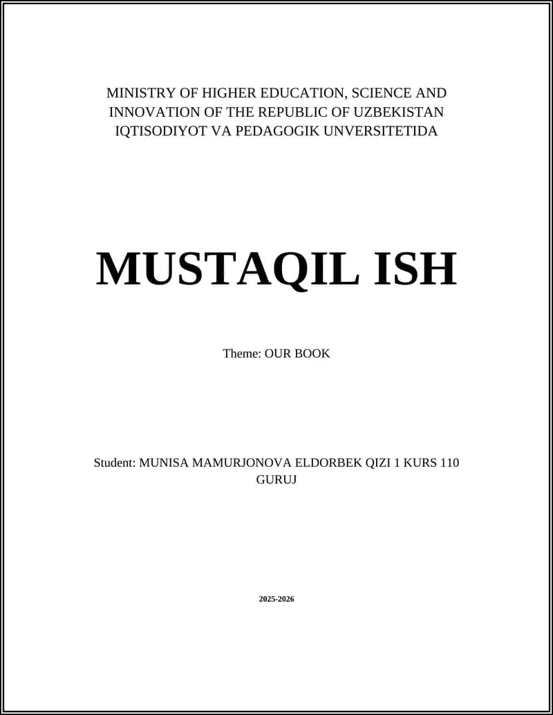 Our Book