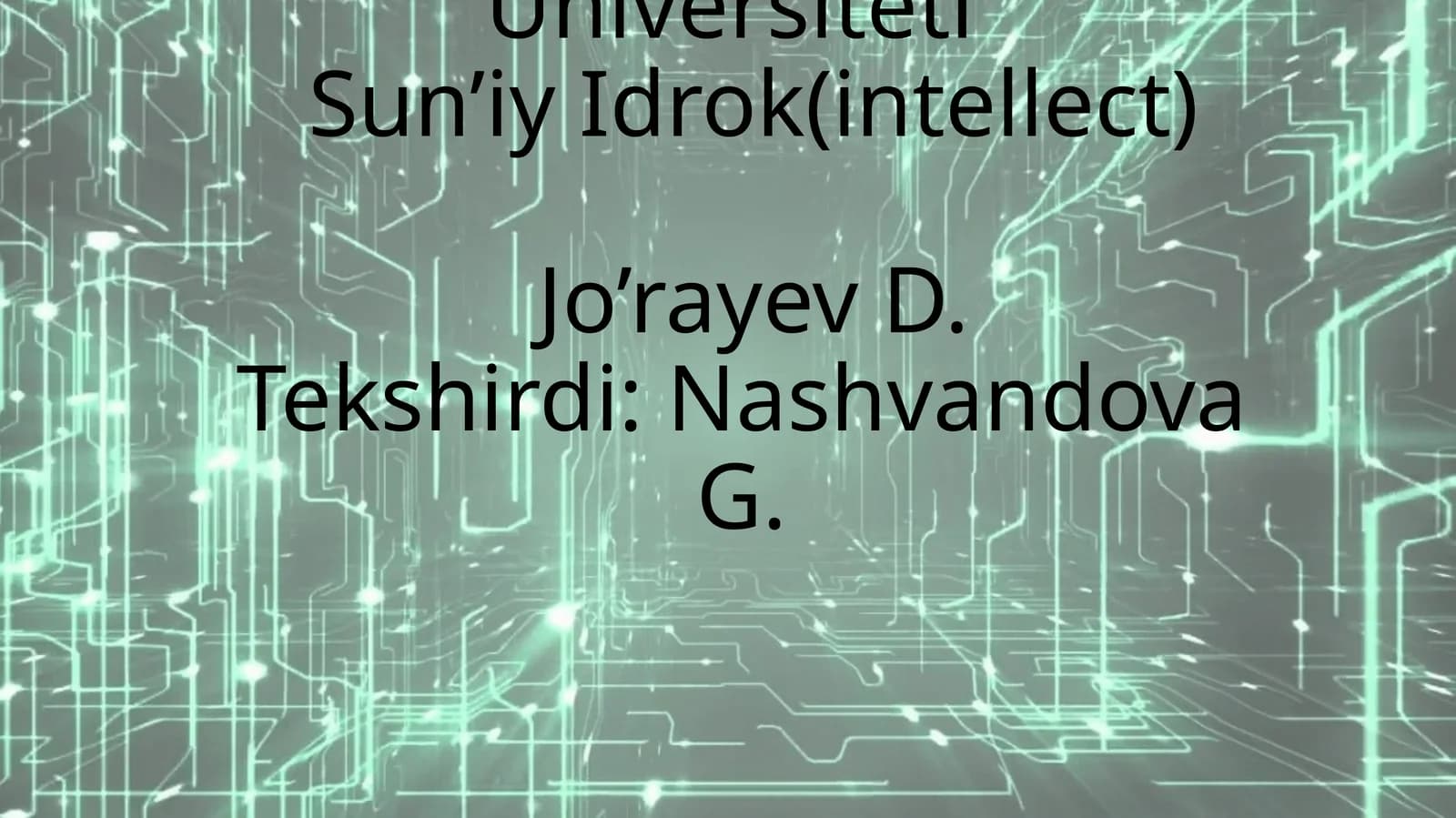 Sun’iy Idrok