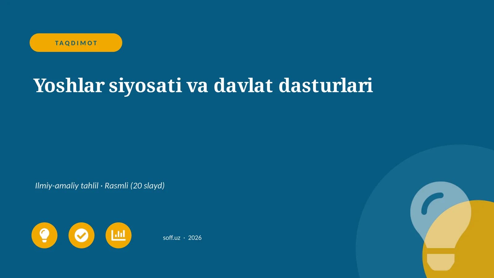 Yoshlar siyosati va davlat dasturlari