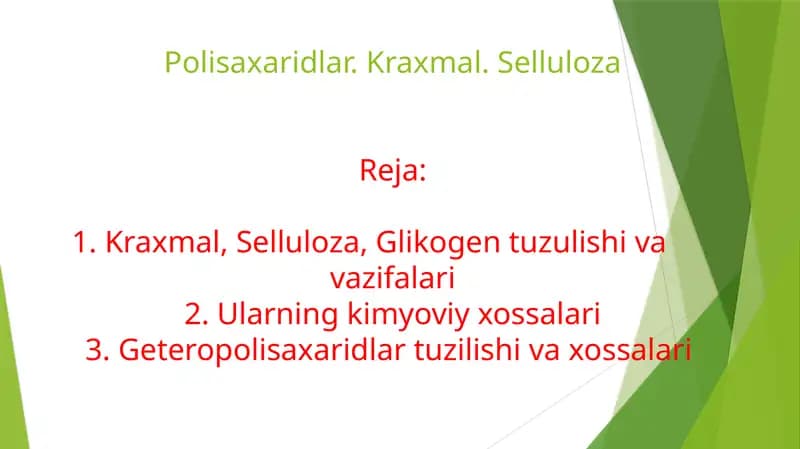 Polisaxaridlar