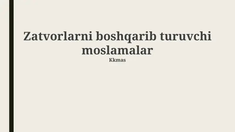 Kran aktuatorlarining turlari