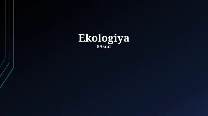 Ekologiya