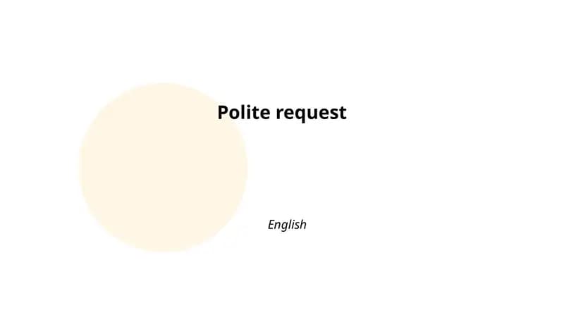 Polite request