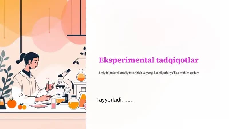 Eksperimental tadqiqotlar