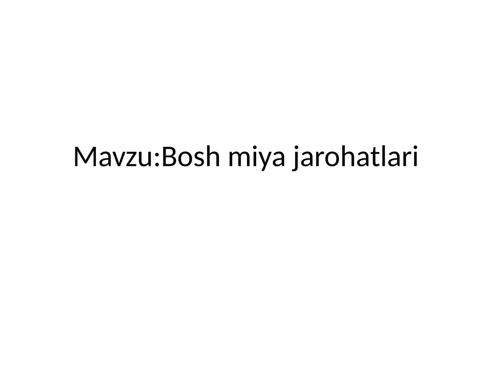 Boshmiya jarohatlari