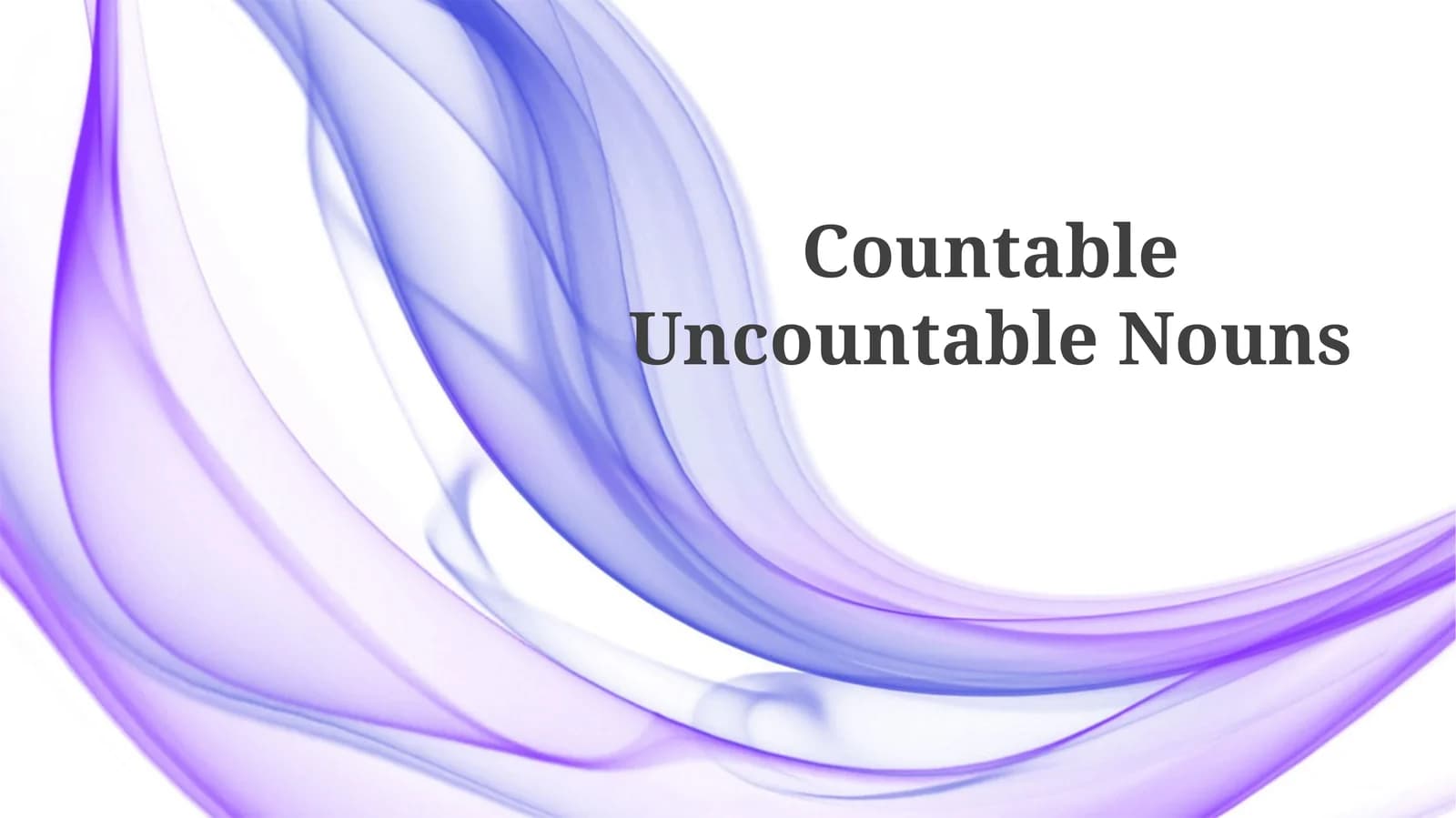 Countable Uncountable Nouns