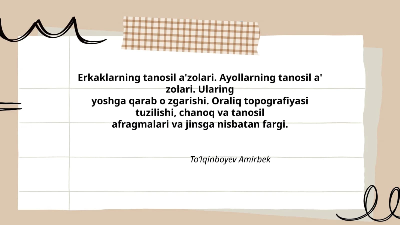 Tanosil a'zolari