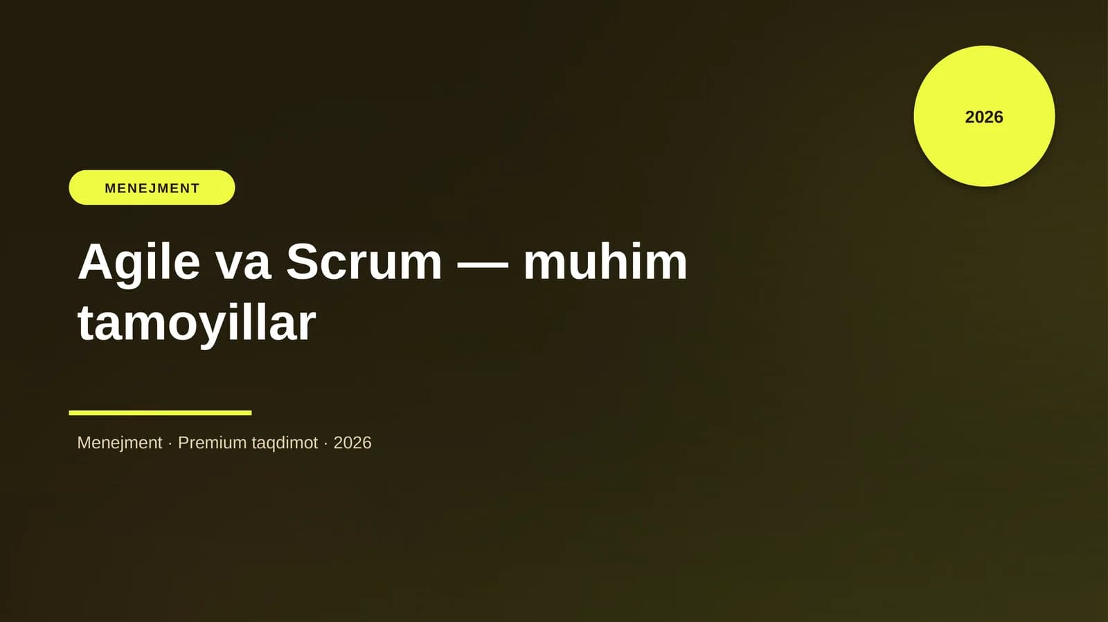 Agile va Scrum — muhim tamoyillar