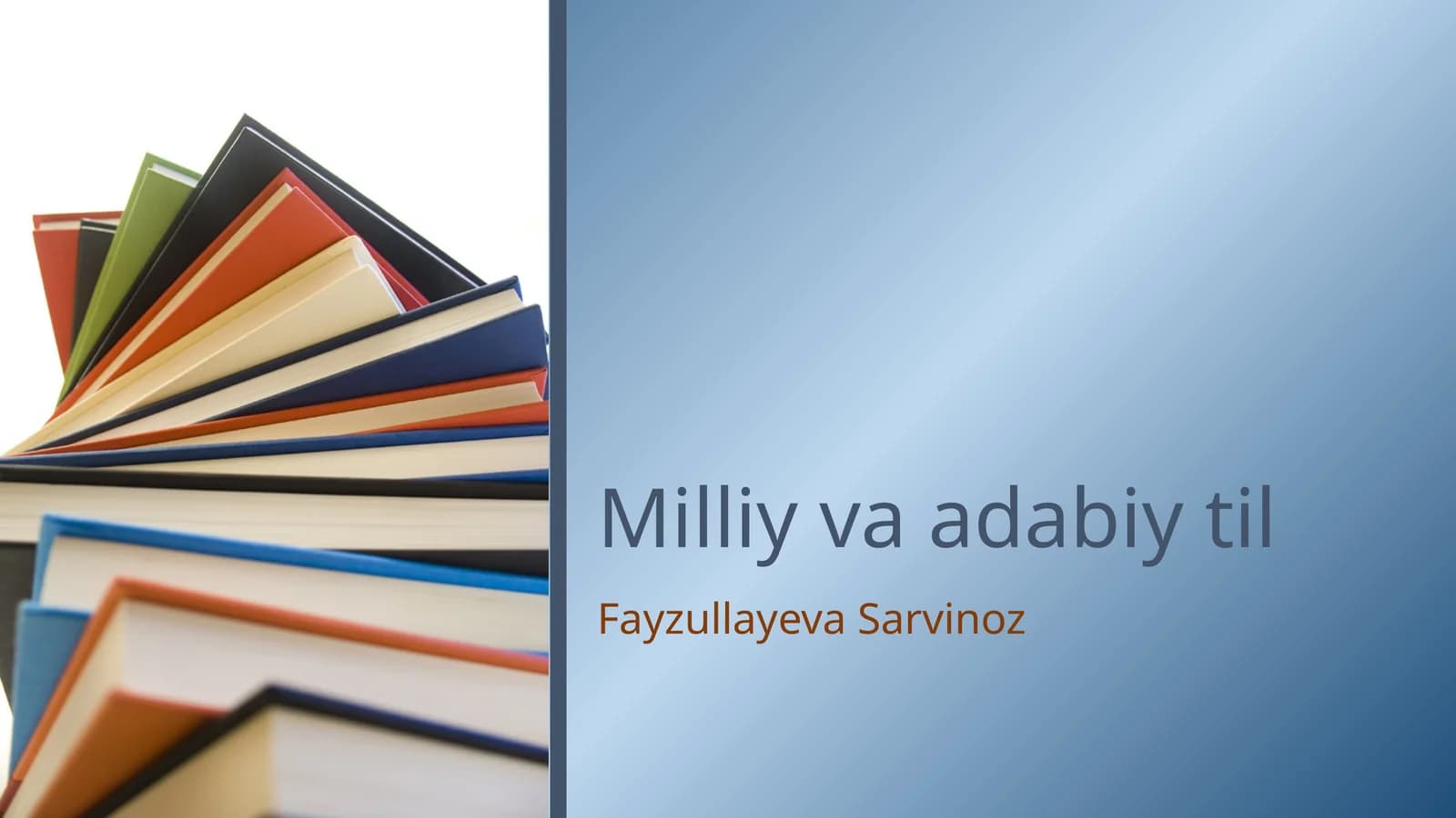 Milliy va adabiy til