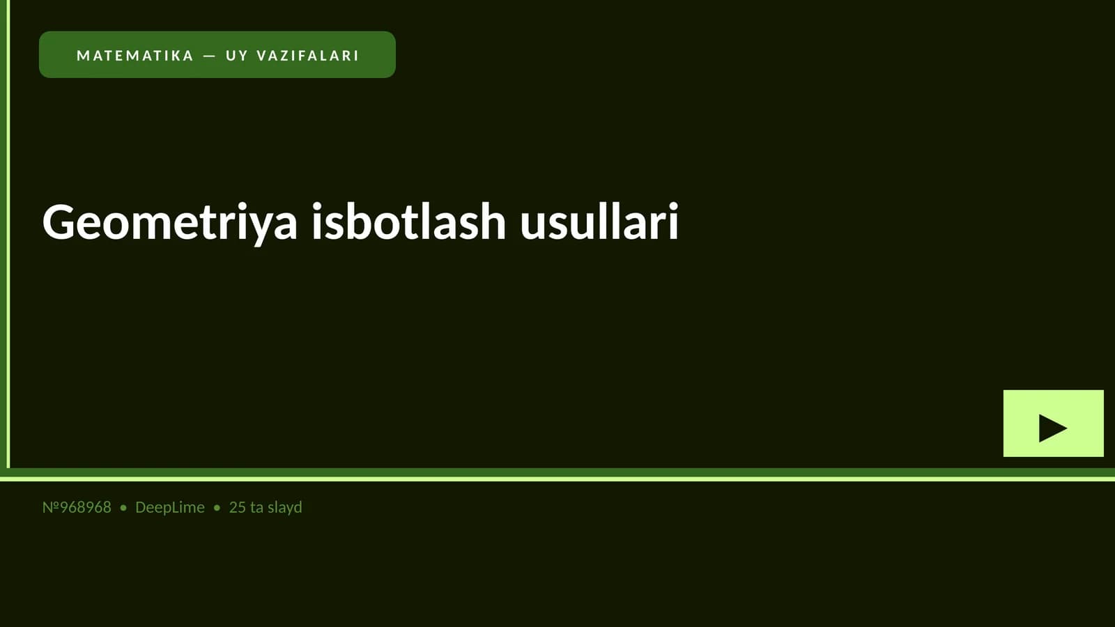 Geometriya isbotlash usullari