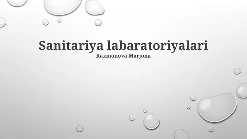 Sanitariya labaratoriyalari