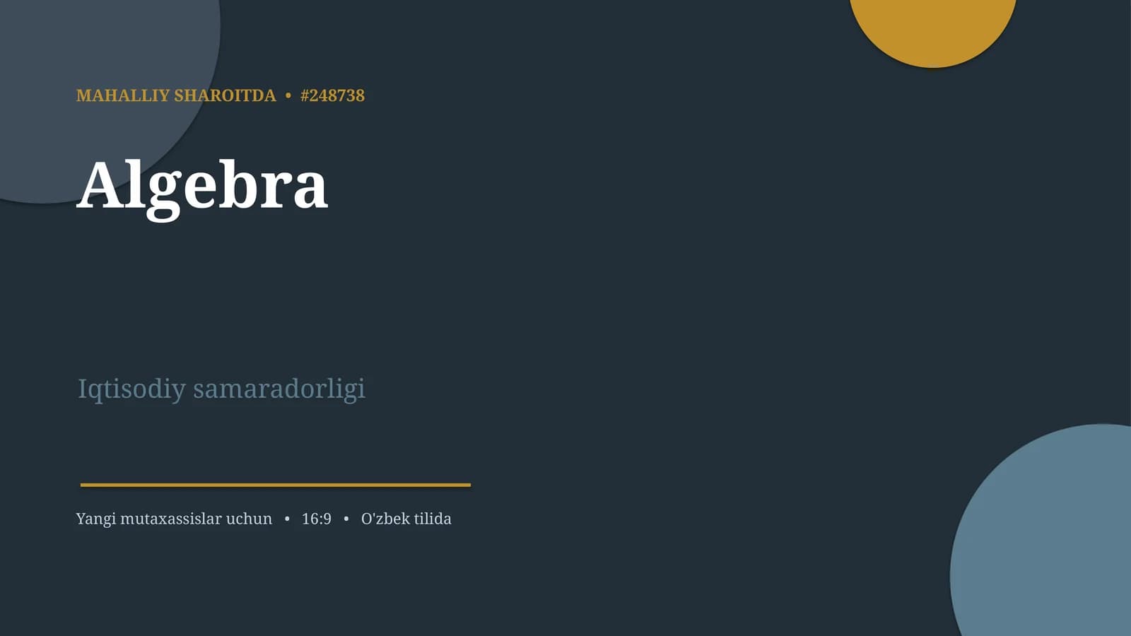 Algebra