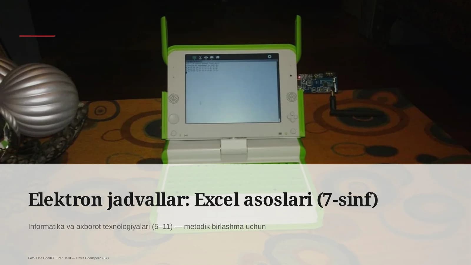 Elektron jadvallar: Excel asoslari (7-sinf)