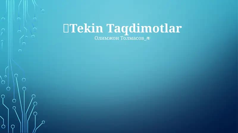 Bepul Taqdimotlar