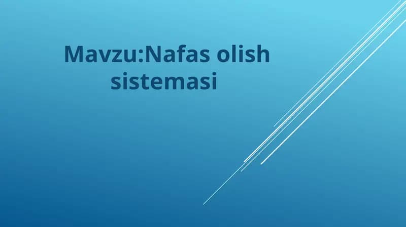 Нафасолиш тизими