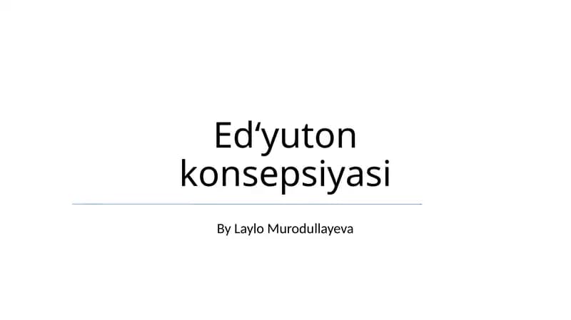 Ed‘yuton konsepsiyasi