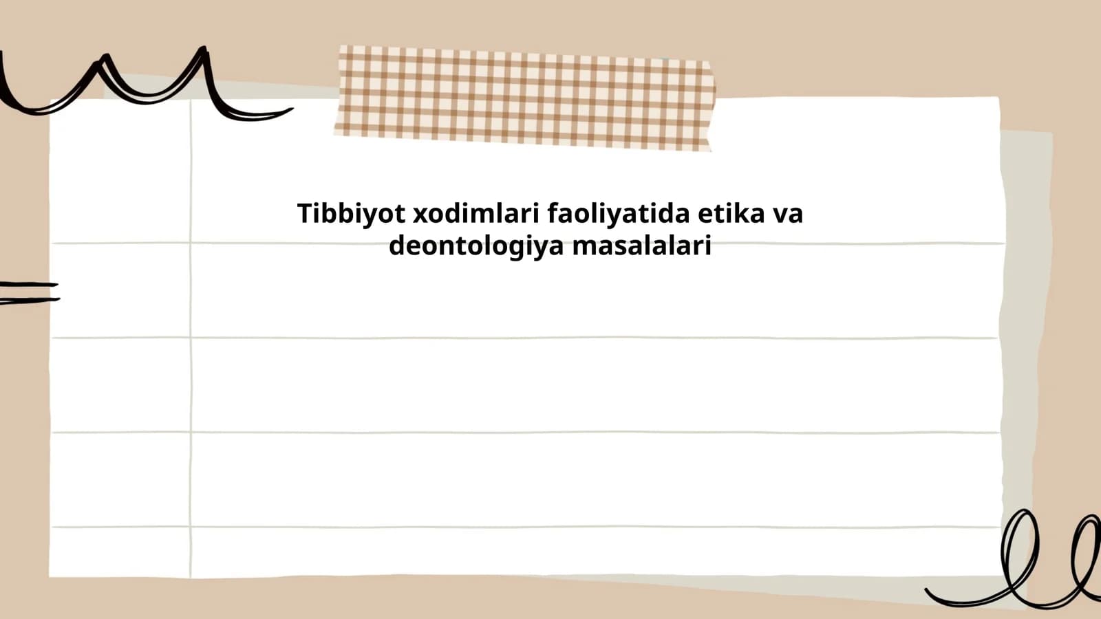 Tibbiyot xodimlari faoliyatida etika va deontologiya masalalari