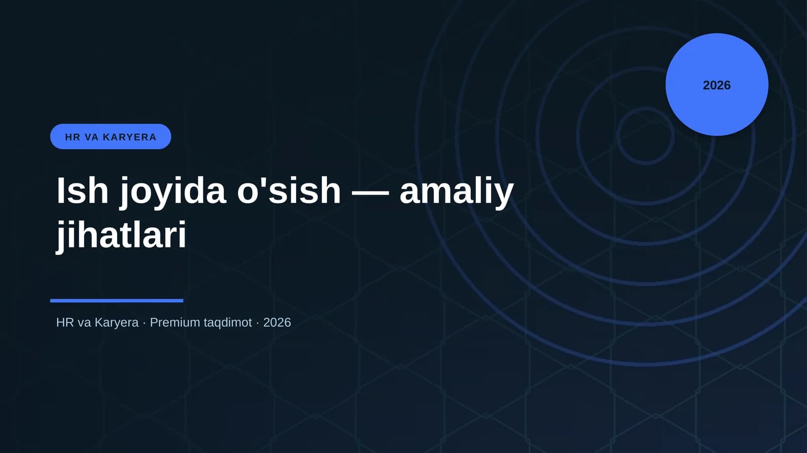 Ish joyida o'sish — amaliy jihatlari