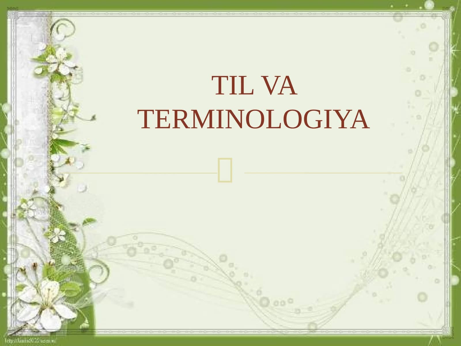 TIL VATERMINOLOGIYA