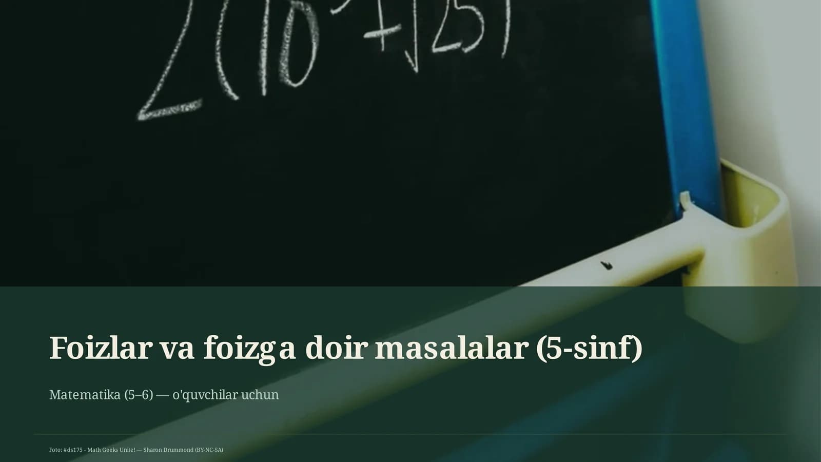 Foizlar va foizga doir masalalar (5-sinf)