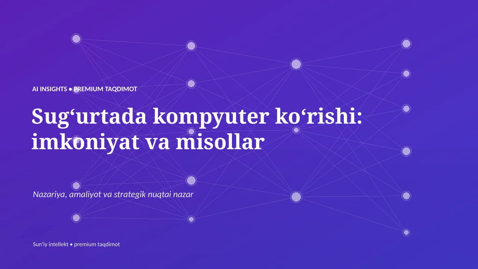 AI INSIGHTS • PREMIUM TAQDIMOT