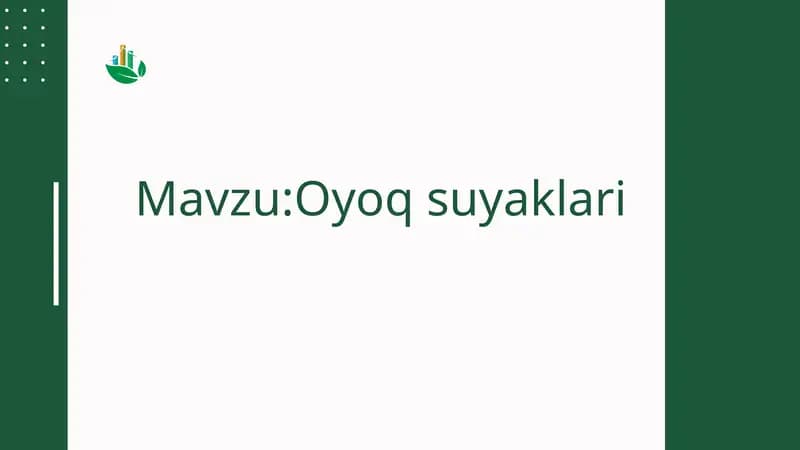 Oyoq suyaklari