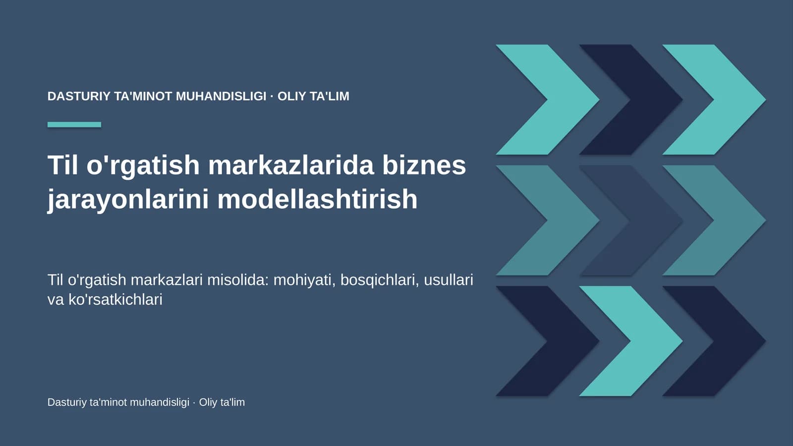 til o'rgatish markazlarida biznes jarayonlarini modellashtirish 7906