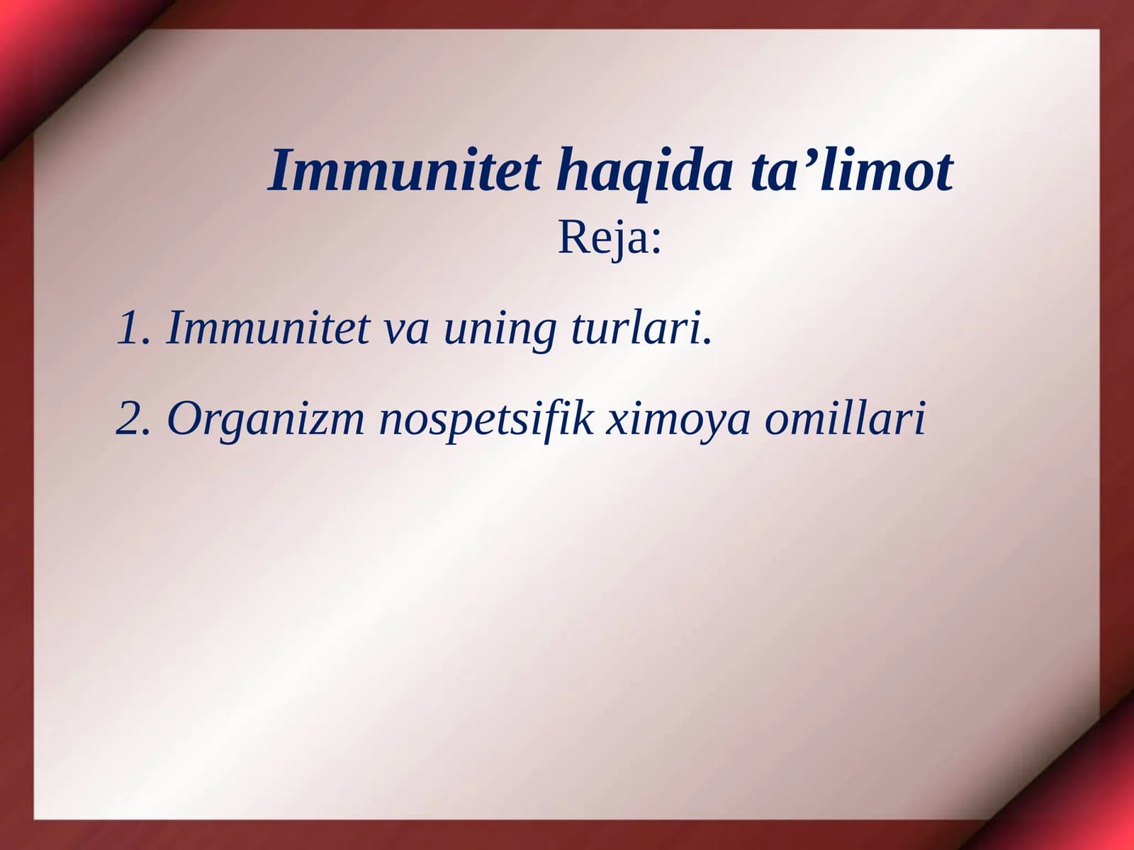 Immunitet haqida ta’limot