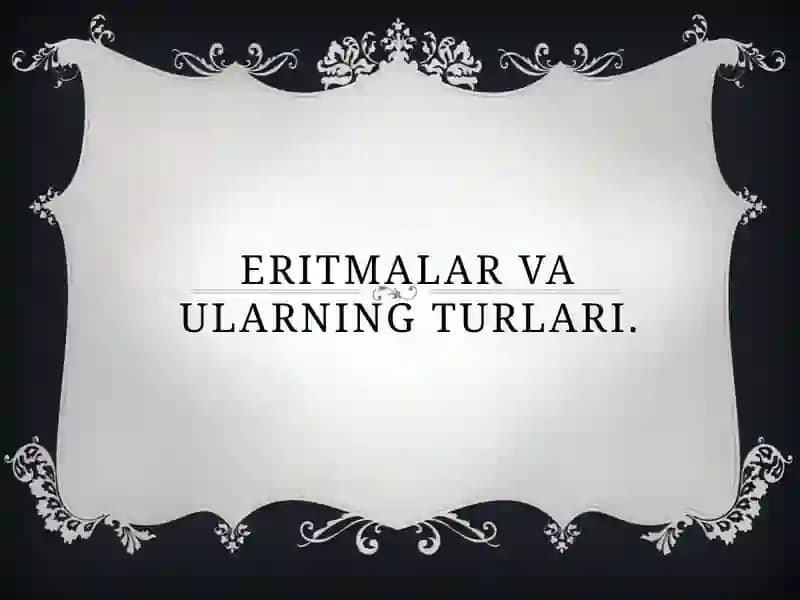 Eritmalar