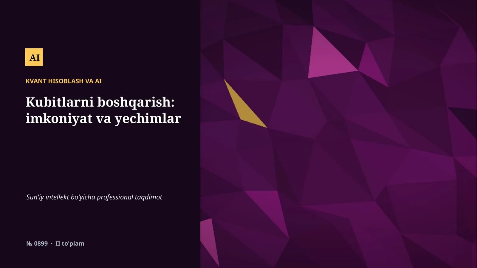 KVANT HISOBLASH VA AI