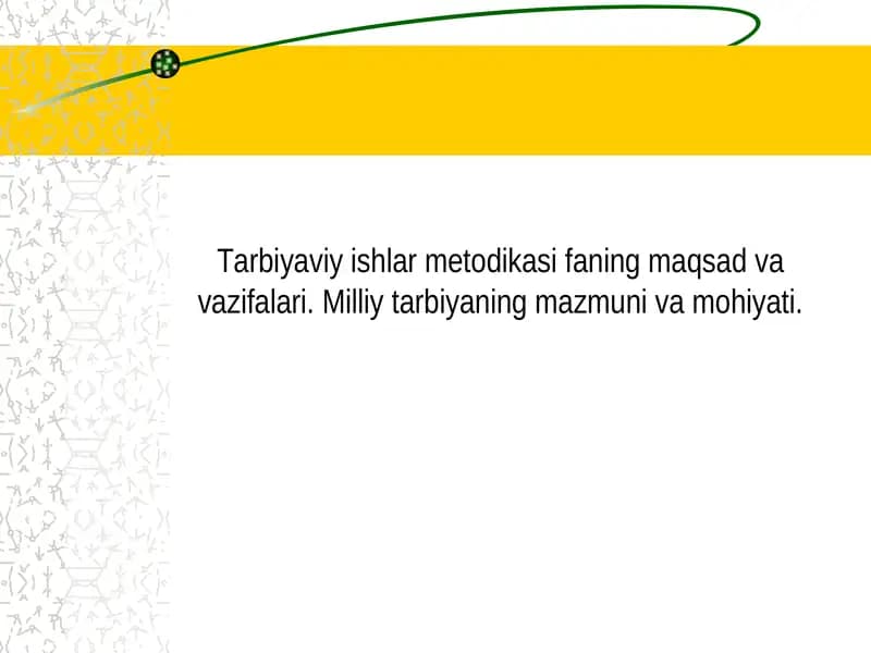 Tarbiyaviy ishlar metodikasi