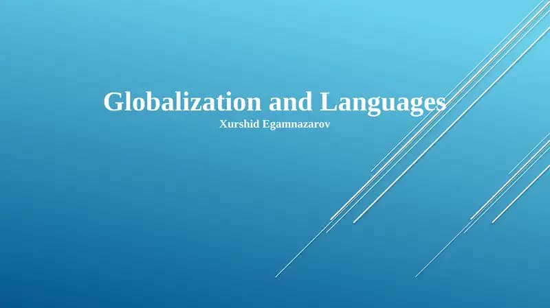 Globalization and Languages