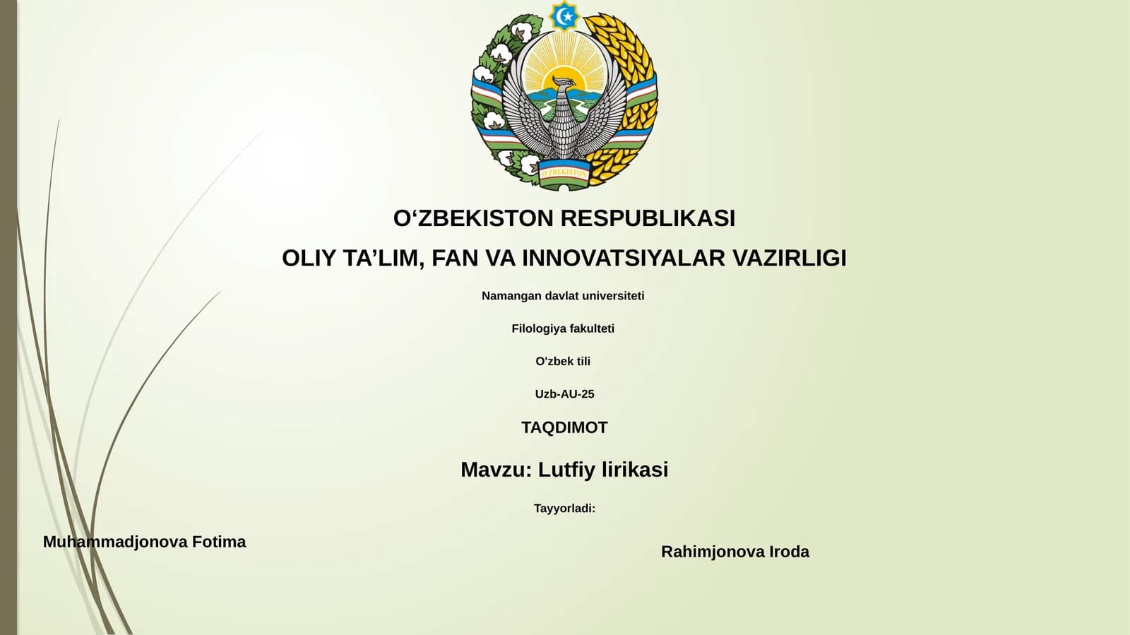 Lutfiy lirikasi