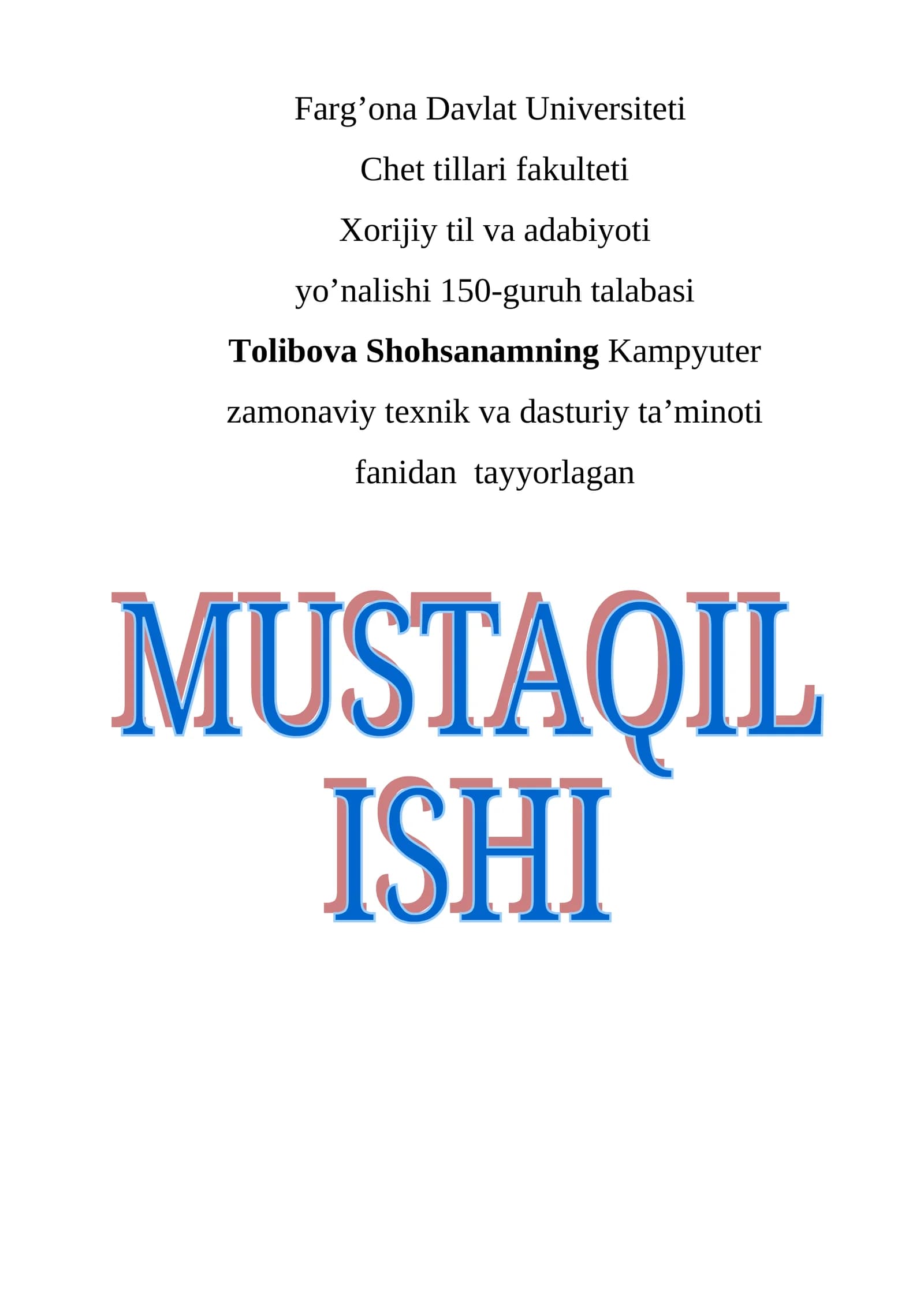 Klaviatura haqida ma’lumot