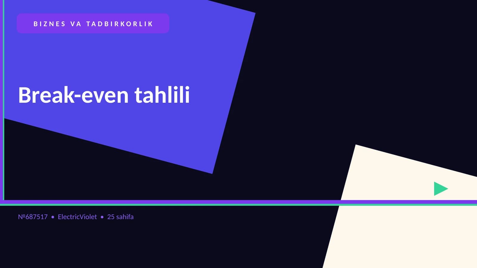 Break-even tahlili