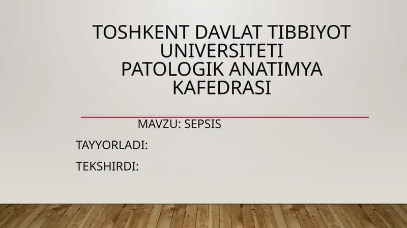 Sepsis