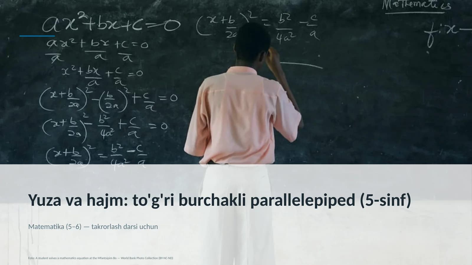 Matematika (5–6) — takrorlash darsi uchun