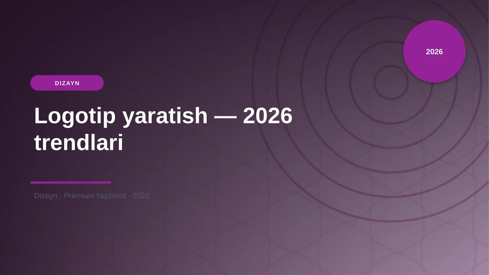 Logotip yaratish — 2026 trendlari
