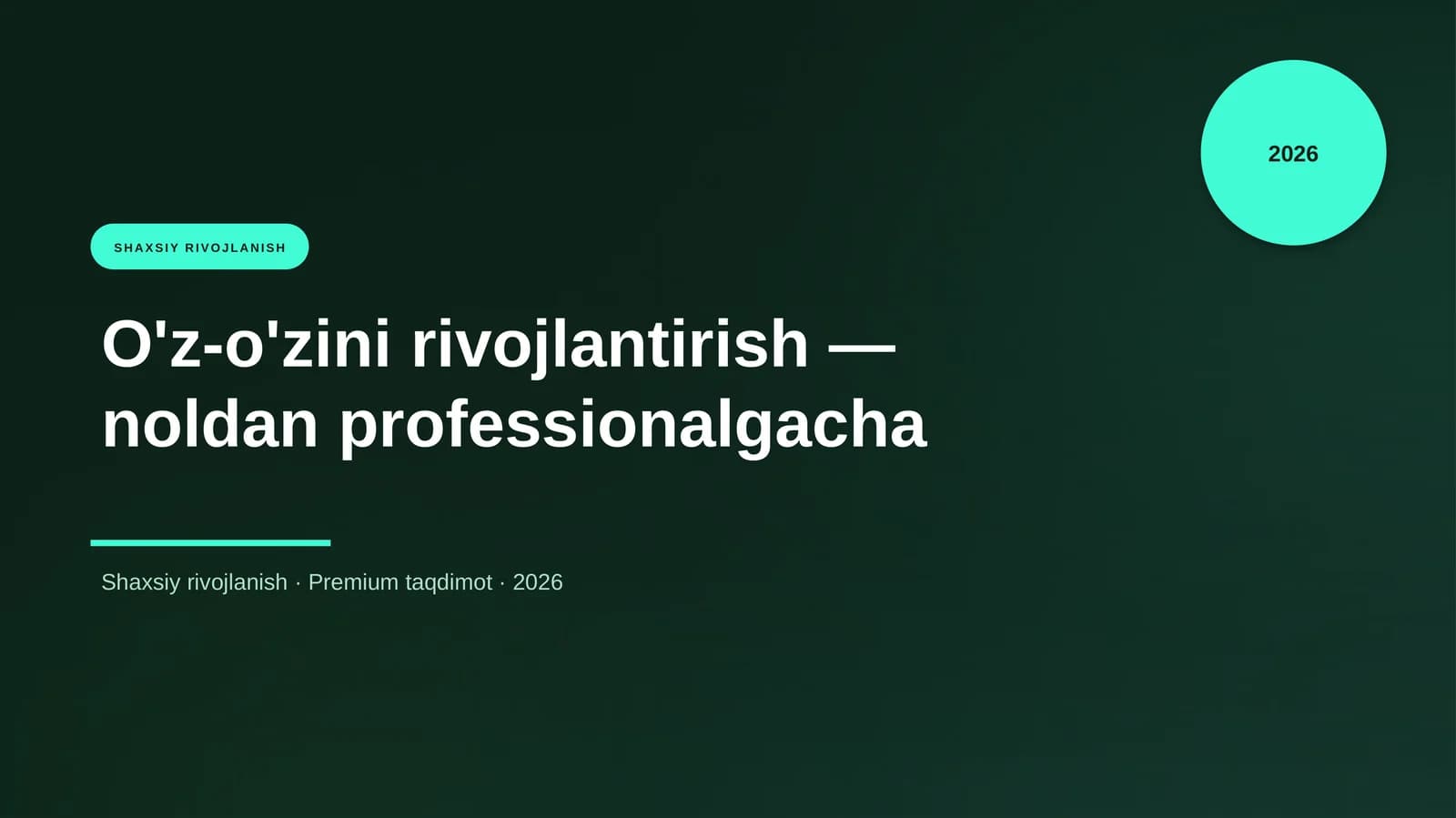 O'z-o'zini rivojlantirish