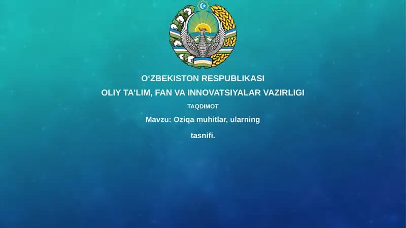 Oziqli muhitlar